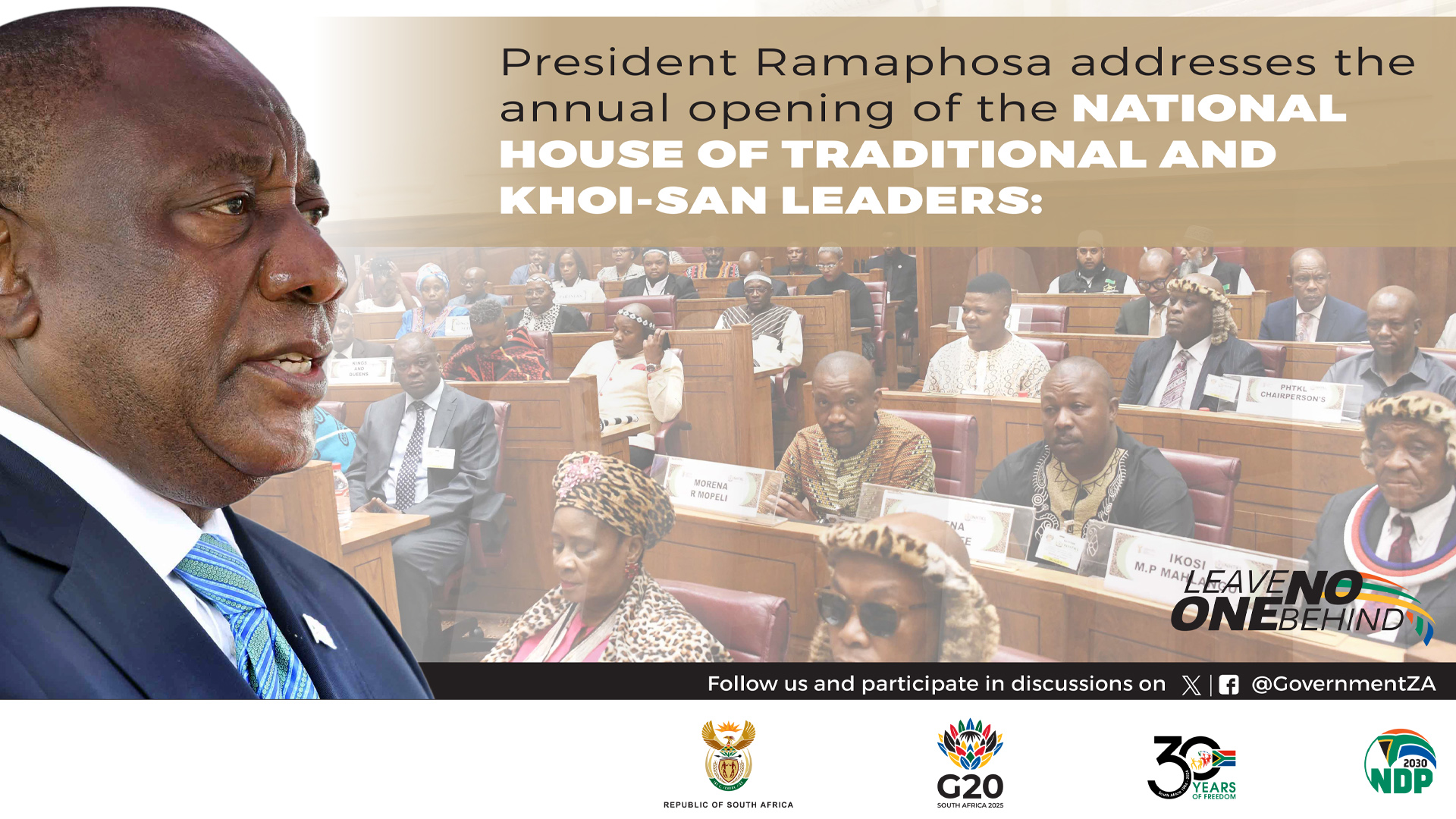 President Ramaphosa at the annual opening of the National House of Traditional and Khoi-San Leaders