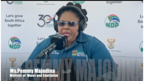 Pemmy Majodina on Water and Sanitation at the Ekurhuleni Imbizo