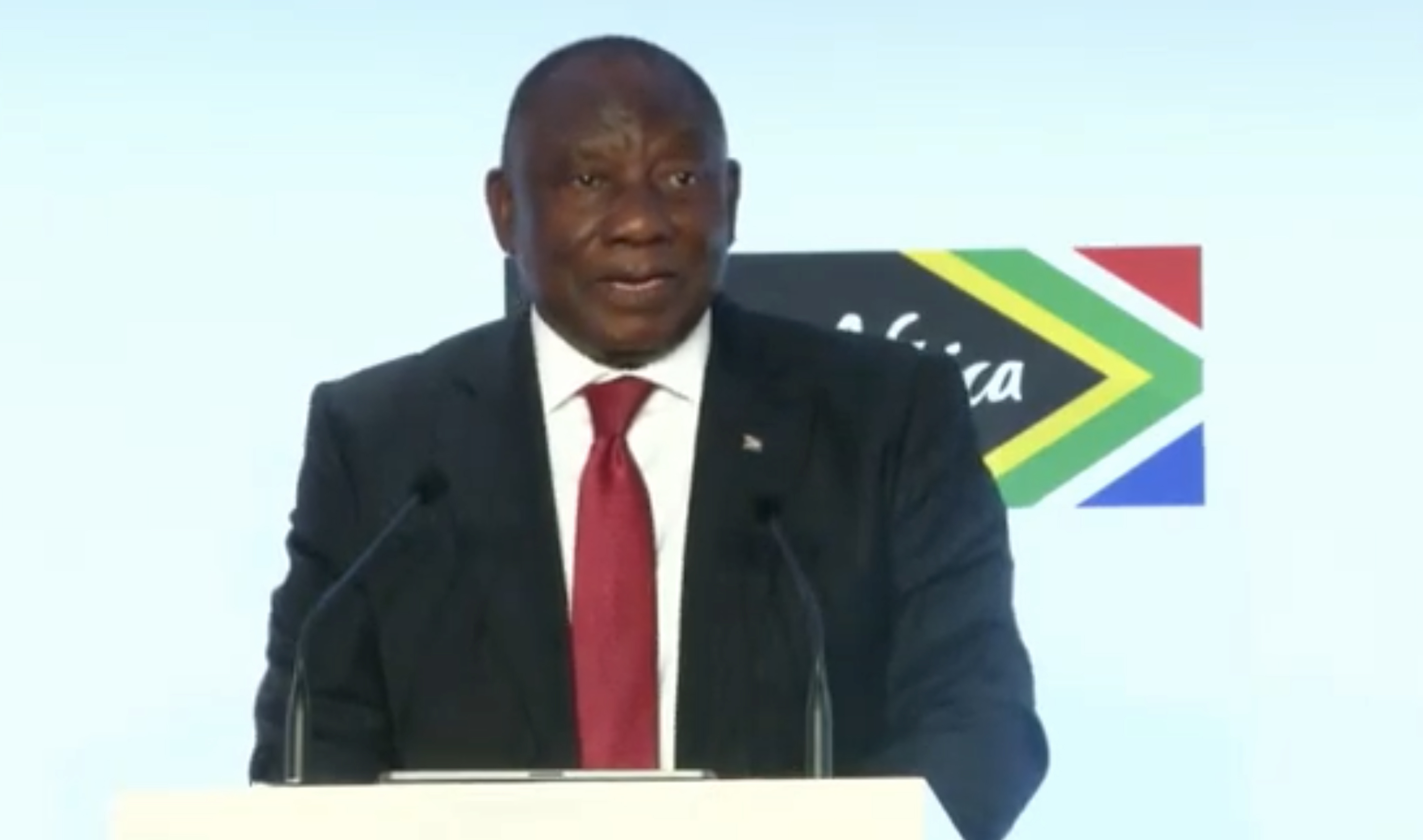 President Cyril Ramaphosa addresses the South Africa Night hosted by the Brand SA