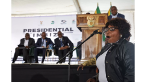 President Cyril Ramaphosa engages with citizens during #PresidentialImbizo in Umgababa, KZN